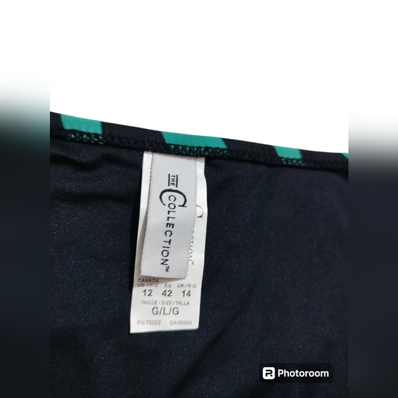 The collection animal print green black swimsuit bikini bottom size L - Picture 11 of 11